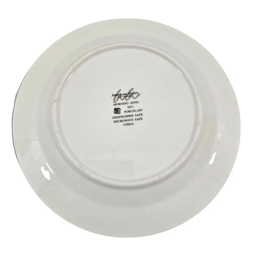 American Atelier At Home Morning Song Bird Salad Luncheon Plates – Set of 3